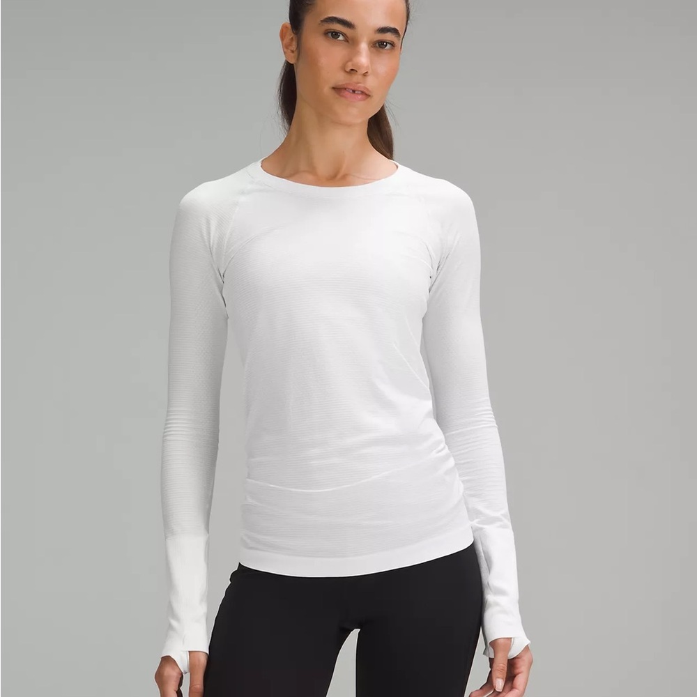 Lululemon Athletica White Long Sleeve Tee